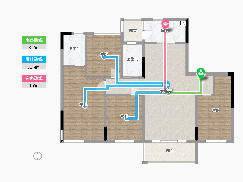 贵州省-贵阳市-四季贵州椿棠府-116.57-户型库-动静线