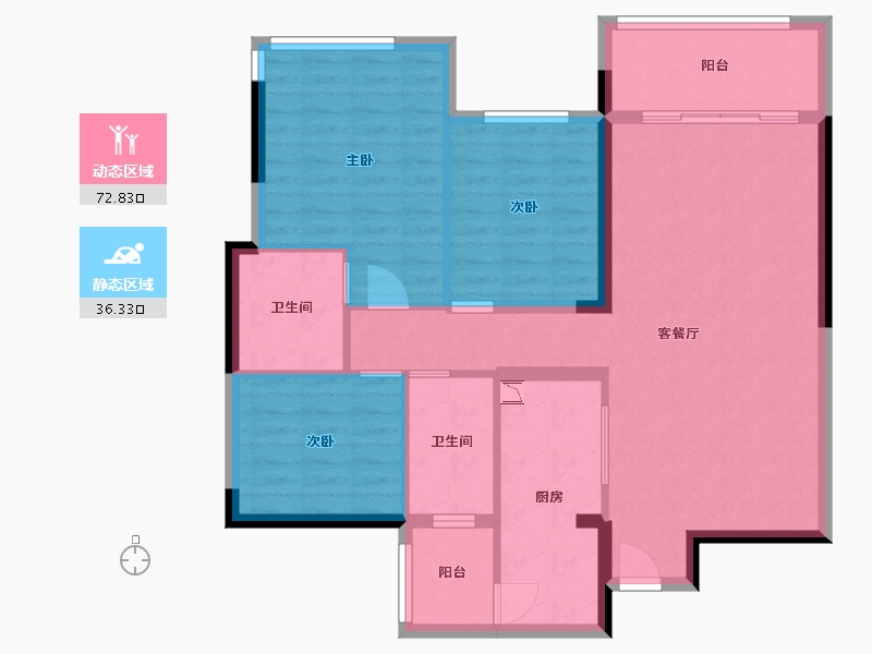 贵州省-贵阳市-四季贵州椿棠府-98.31-户型库-动静分区