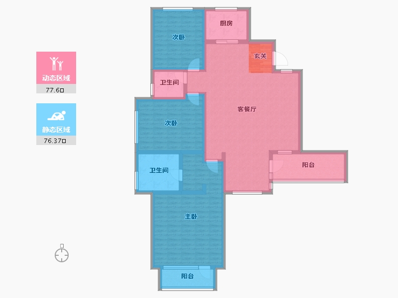 河北省-邢台市-荣盛山湖逸墅-138.08-户型库-动静分区