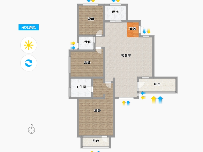 河北省-邢台市-荣盛山湖逸墅-138.08-户型库-采光通风