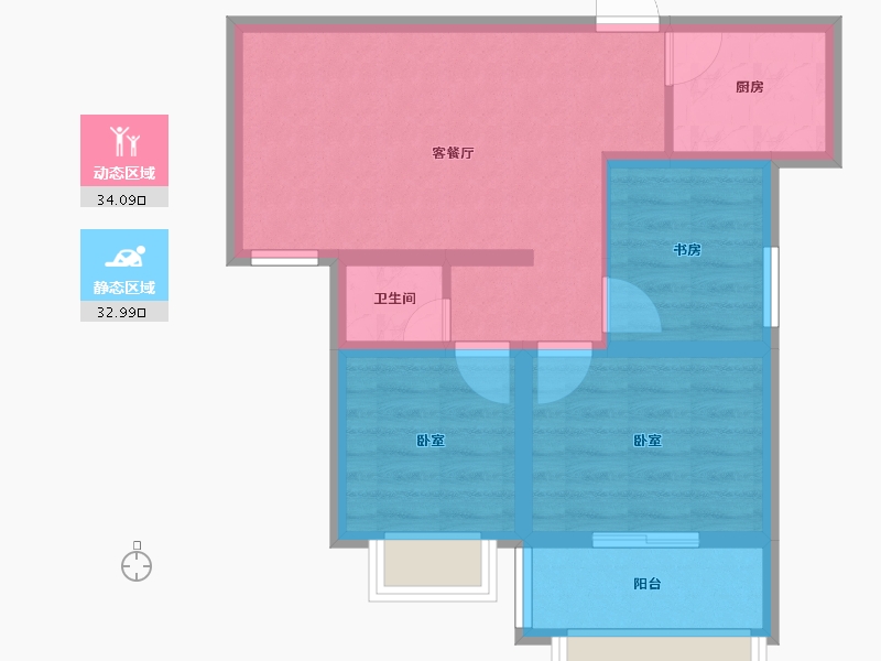 河北省-邢台市-全都城悦府-58.93-户型库-动静分区