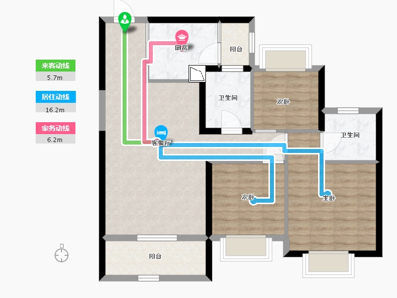 河北省-石家庄市-昆明恒大国际健康城-84.30-户型库-动静线