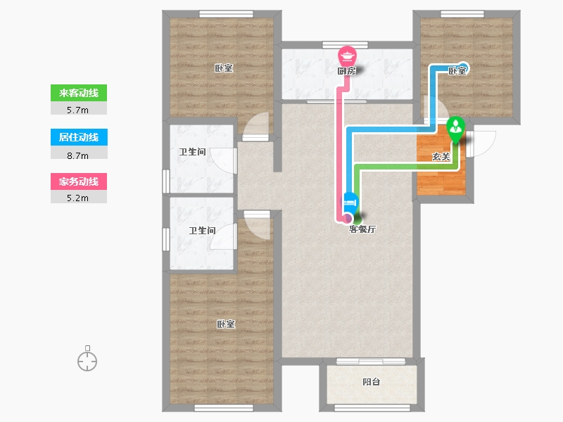 河北省-保定市-香溪美园-105.00-户型库-动静线