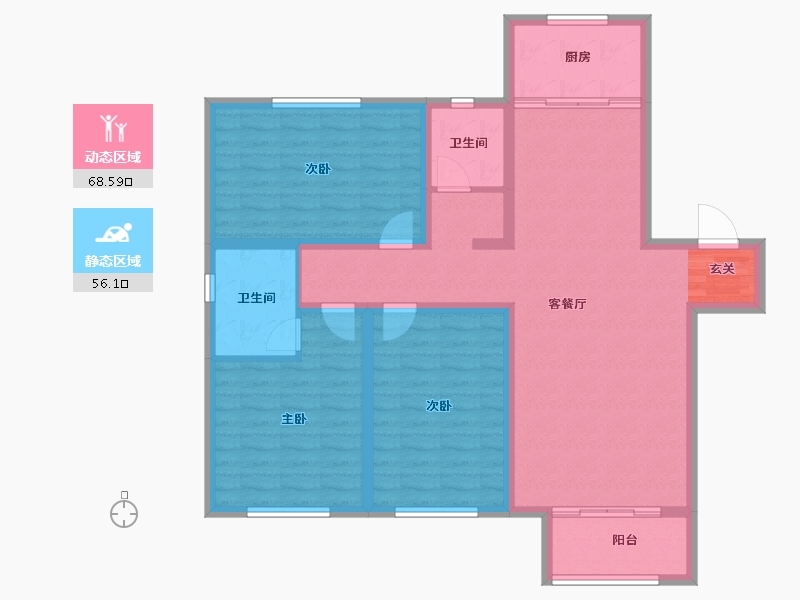 河北省-邢台市-领世中央公园-111.99-户型库-动静分区