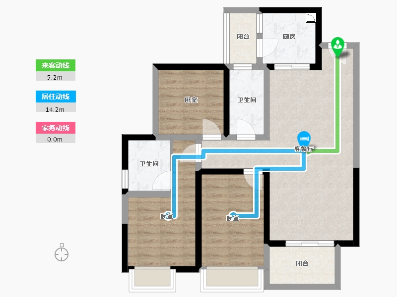 四川省-成都市-百悦城国际社区-80.98-户型库-动静线