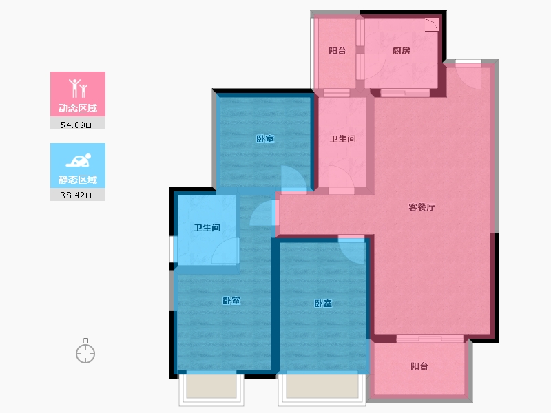 四川省-成都市-百悦城国际社区-80.98-户型库-动静分区