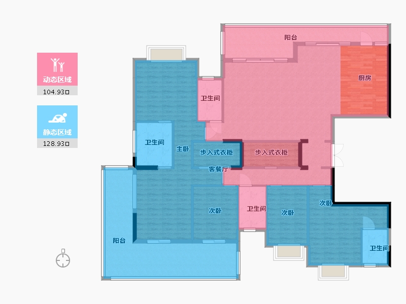 贵州省-贵阳市-贵高速花溪26°-214.51-户型库-动静分区