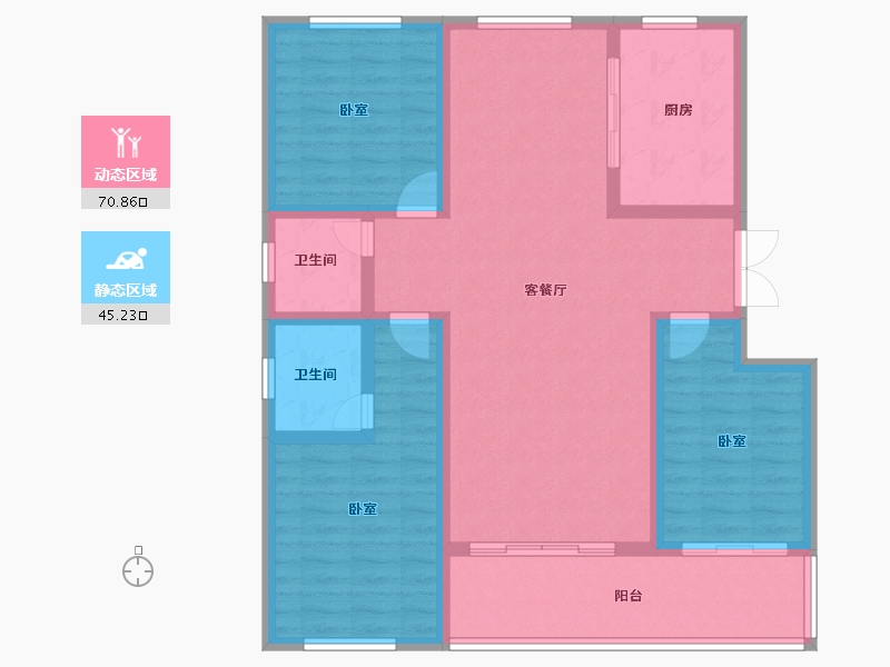 河北省-邯郸市-江泉富贵苑-104.01-户型库-动静分区