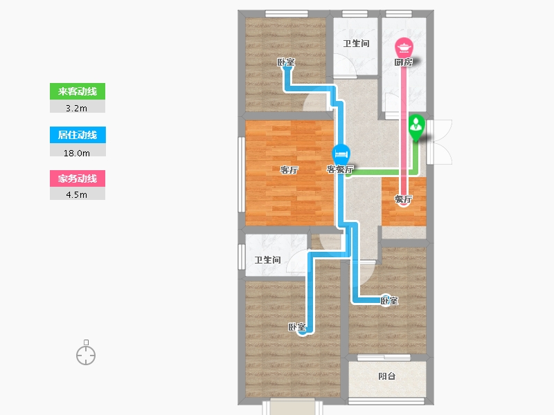 河北省-邢台市-御蓝庭-70.73-户型库-动静线