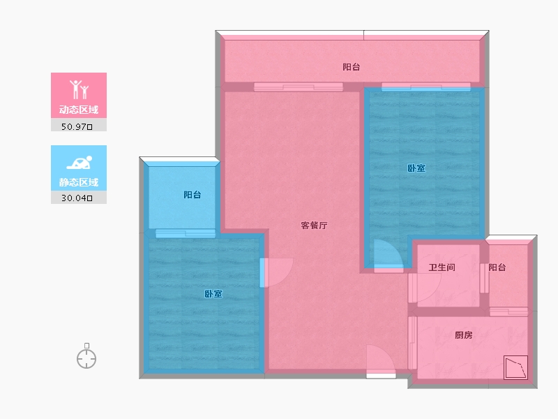 四川省-眉山市-思蒙印象-71.35-户型库-动静分区