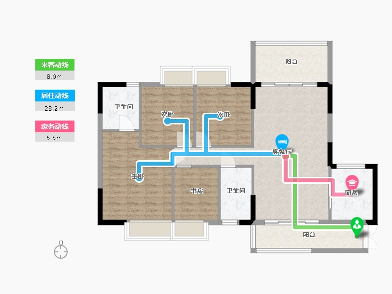 贵州省-贵阳市-贵高速花溪26°-102.40-户型库-动静线