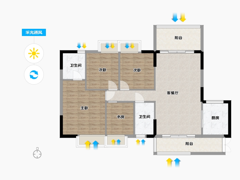 贵州省-贵阳市-贵高速花溪26°-102.40-户型库-采光通风