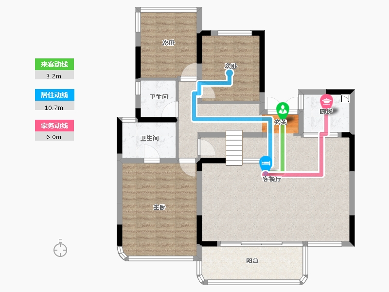 四川省-成都市-领地悦中心别墅-103.70-户型库-动静线