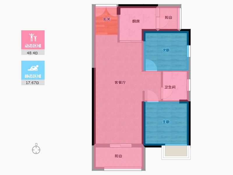 贵州省-贵阳市-中天吾乡-58.67-户型库-动静分区