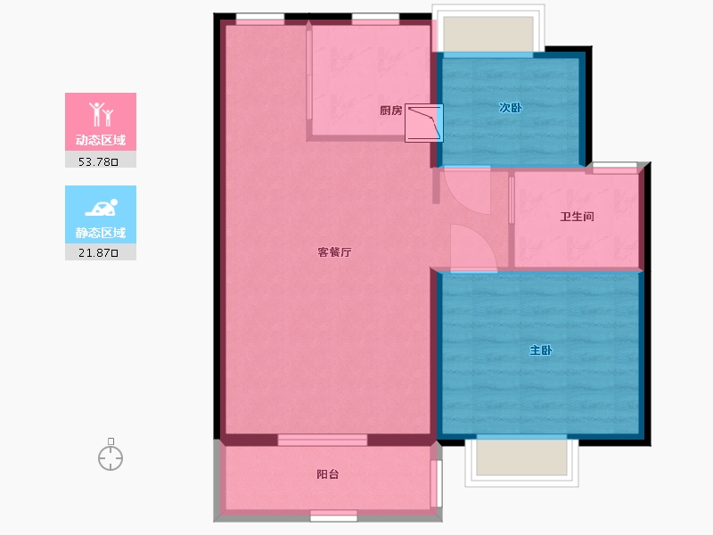 河北省-石家庄市-昆明恒大国际健康城-68.00-户型库-动静分区