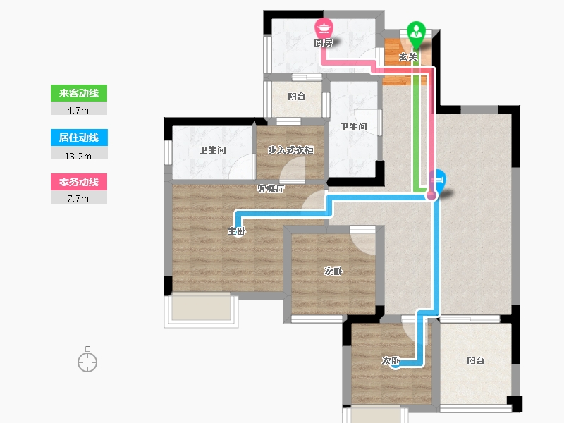 四川省-成都市-正坤悦澜庭-79.61-户型库-动静线