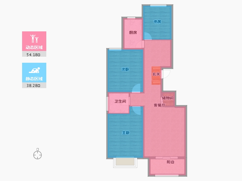 河北省-邢台市-祥云天和盛世-82.00-户型库-动静分区