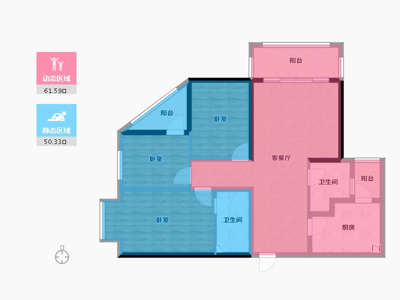 云南省-昆明市-俊发观云海-99.10-户型库-动静分区