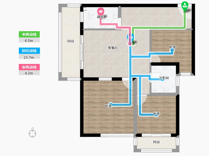 云南省-昆明市-俊发观云海-84.75-户型库-动静线