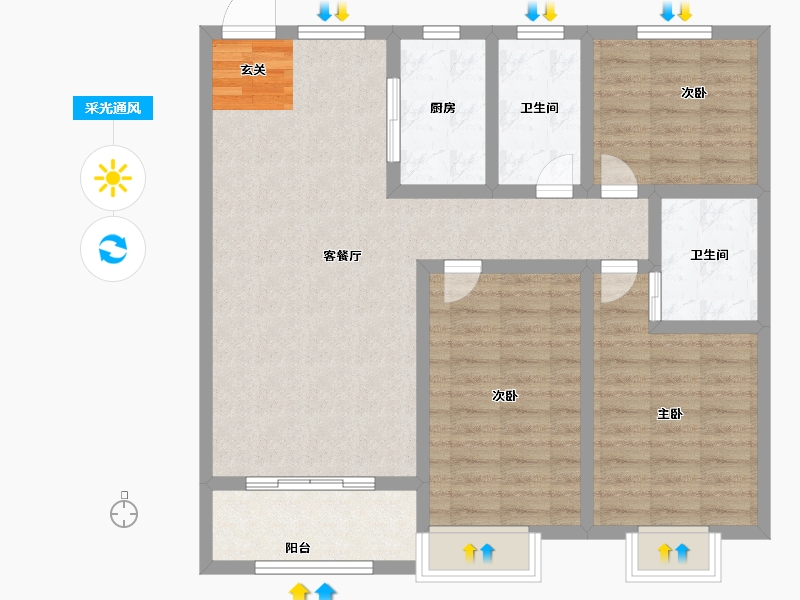 河北省-邢台市-龙泉小镇-95.00-户型库-采光通风