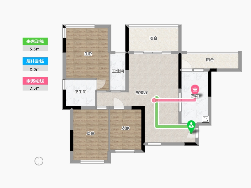 贵州省-贵阳市-四季贵州椿棠府-95.01-户型库-动静线