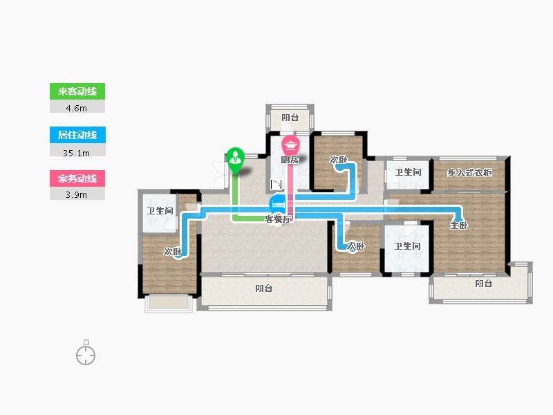 四川省-成都市-阳光城檀悦-150.65-户型库-动静线