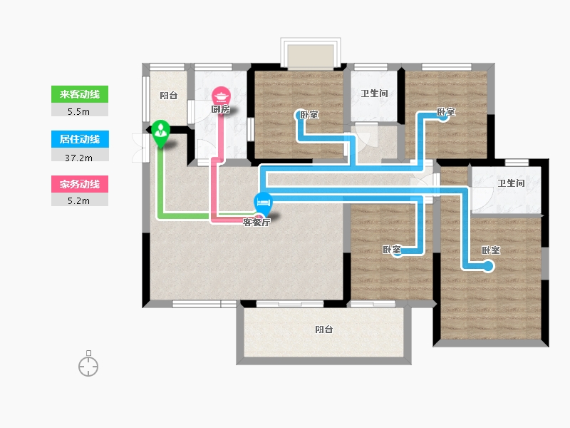 四川省-成都市-凤凰1号栖云湖-101.46-户型库-动静线