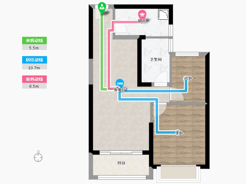 四川省-成都市-昆明恒大国际健康城-56.25-户型库-动静线