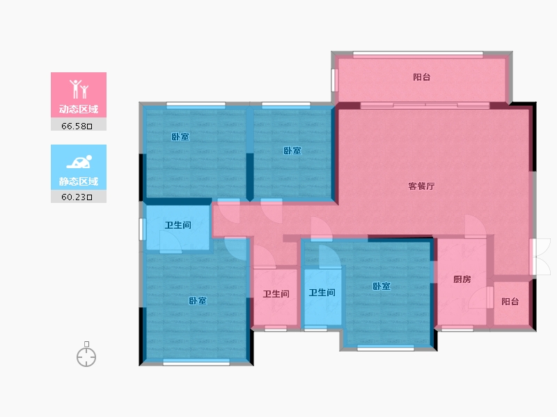 四川省-成都市-凤凰1号栖云湖-112.93-户型库-动静分区