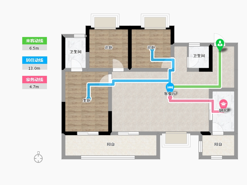 四川省-巴中市-置信·麗府-88.94-户型库-动静线