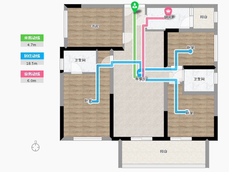 四川省-成都市-凤凰1号栖云湖-98.76-户型库-动静线