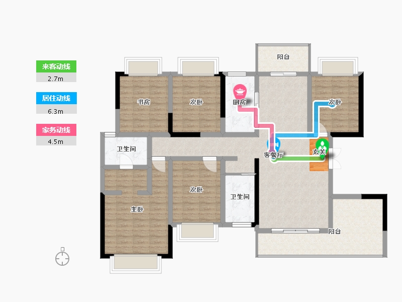 云南省-曲靖市-凤凰嘉园公园里-128.13-户型库-动静线