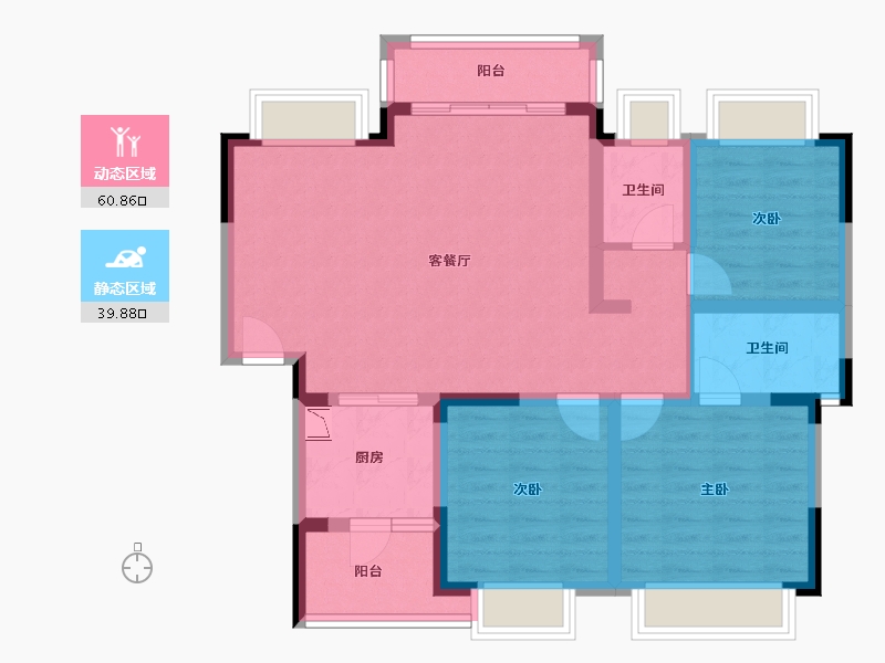 四川省-成都市-华侨城安仁里-89.21-户型库-动静分区