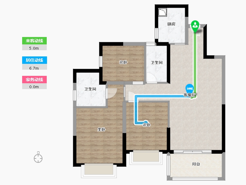 贵州省-贵阳市-贵阳恒大帝景-92.73-户型库-动静线