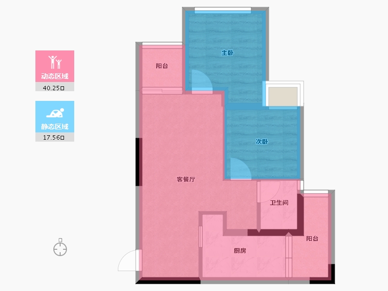 贵州省-贵阳市-四季贵州椿棠府-50.67-户型库-动静分区