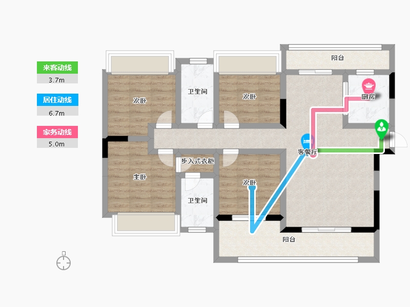 贵州省-遵义市-首府壹号-89.58-户型库-动静线