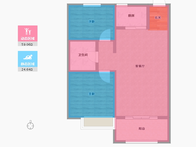 河北省-邢台市-龙泉小镇-75.00-户型库-动静分区