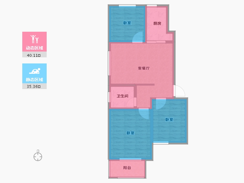 河北省-邢台市-全都城悦府-66.49-户型库-动静分区