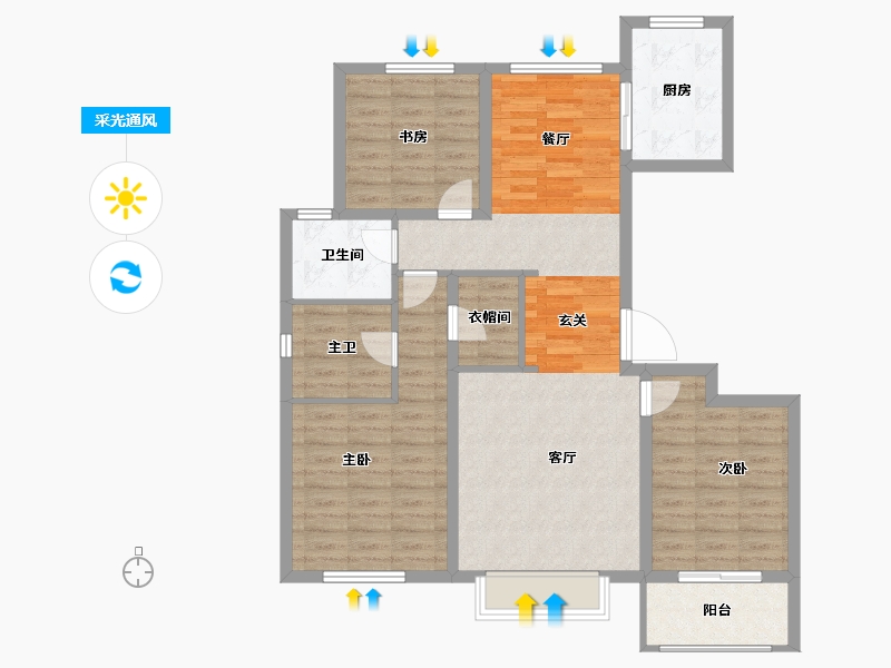 河北省-保定市-万象花郡-100.00-户型库-采光通风