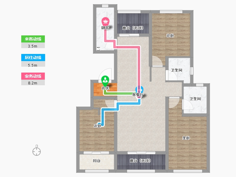 河北省-邢台市-领世中央公园-104.00-户型库-动静线