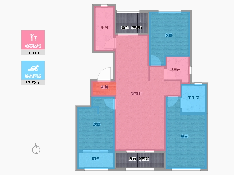 河北省-邢台市-领世中央公园-104.00-户型库-动静分区