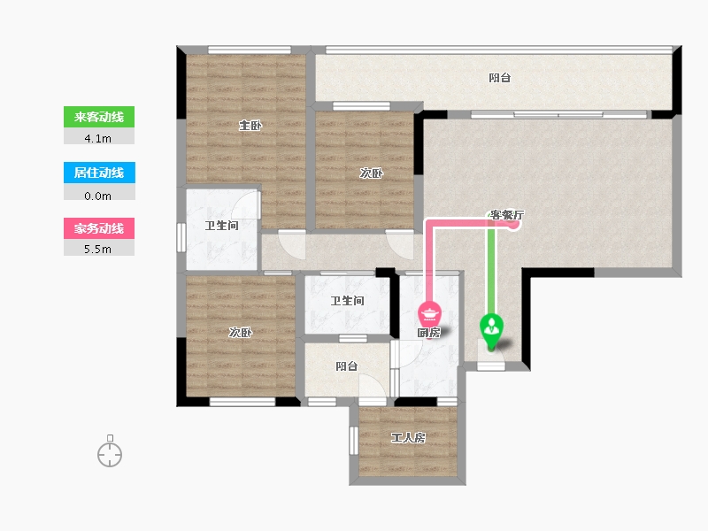 贵州省-贵阳市-四季贵州椿棠府-111.71-户型库-动静线