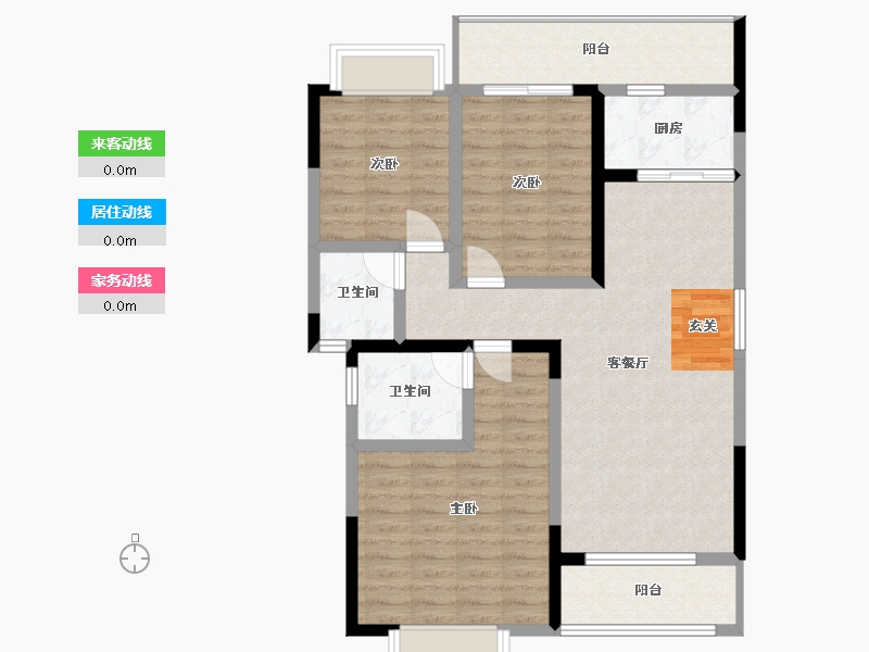 云南省-曲靖市-凤凰嘉园公园里-94.78-户型库-动静线