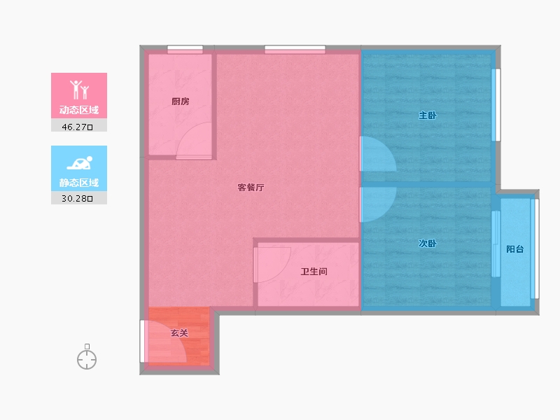 河北省-邢台市-景城城市之光-70.00-户型库-动静分区