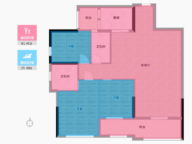 贵州省-贵阳市-四季贵州椿棠府-105.64-户型库-动静分区