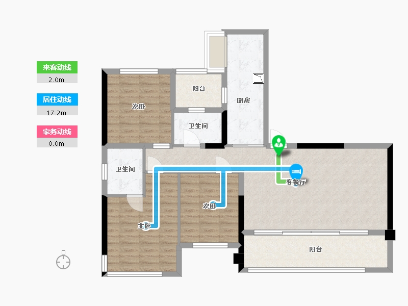 贵州省-贵阳市-四季贵州椿棠府-100.31-户型库-动静线