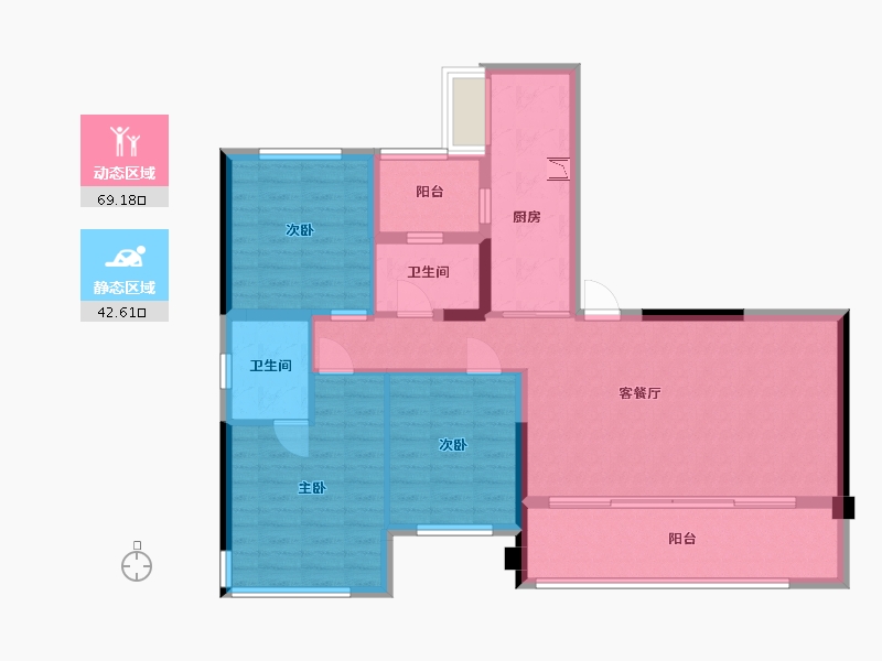 贵州省-贵阳市-四季贵州椿棠府-100.31-户型库-动静分区