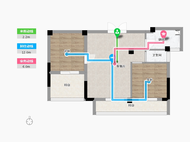 贵州省-贵阳市-双龙悦城-56.40-户型库-动静线