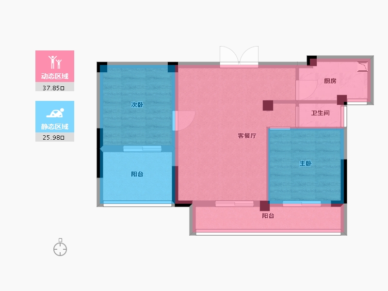 贵州省-贵阳市-双龙悦城-56.40-户型库-动静分区