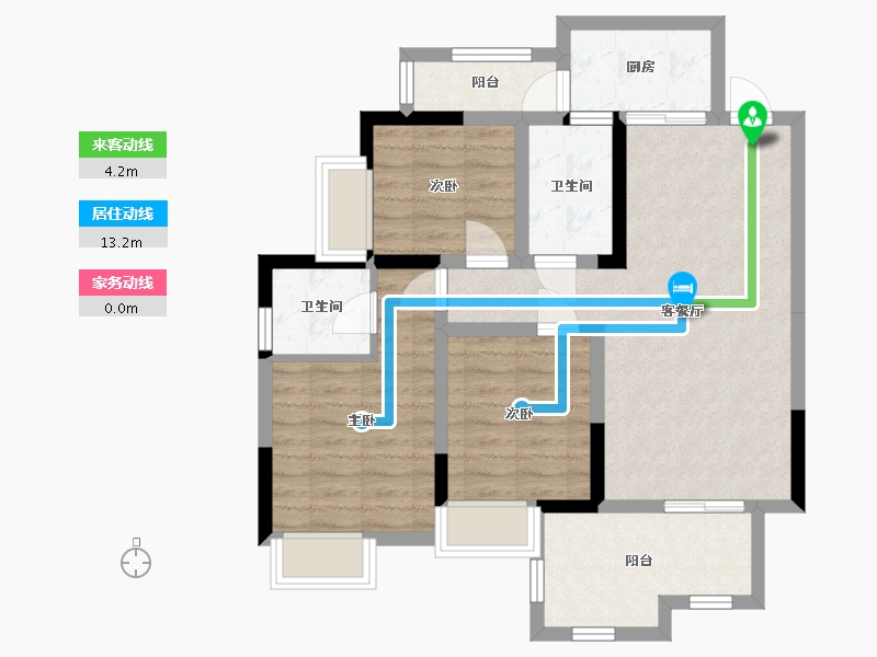 四川省-巴中市-置信·麗府-76.48-户型库-动静线